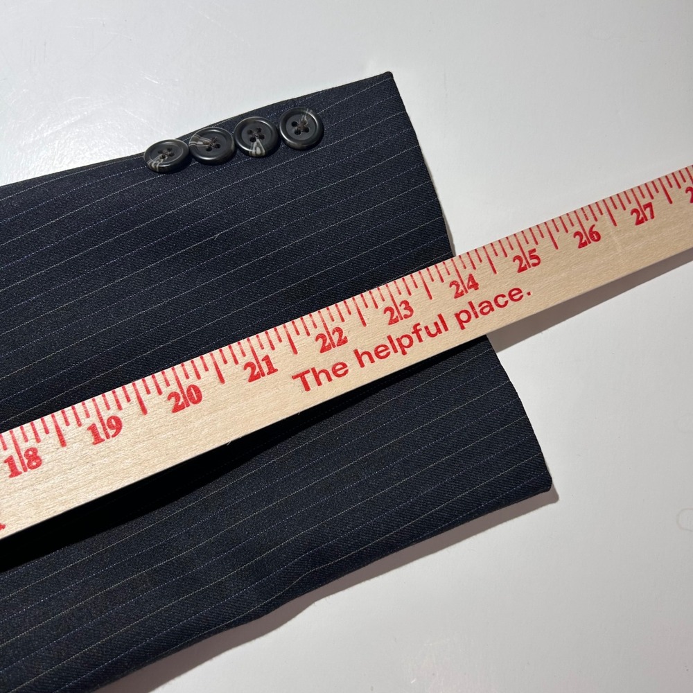 LRL Ralph Lauren 42S Suit 34x30 100% Wool Charcoal Pinstripe Two Button Vented - Picture 13 of 16